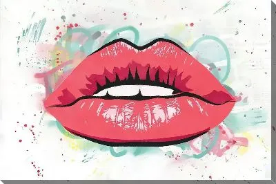 Картина маслом Приоткрытые губы