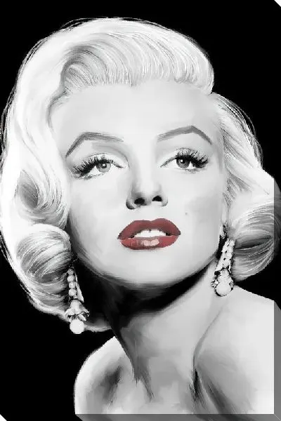 Постер Портрет Монро с алыми губами