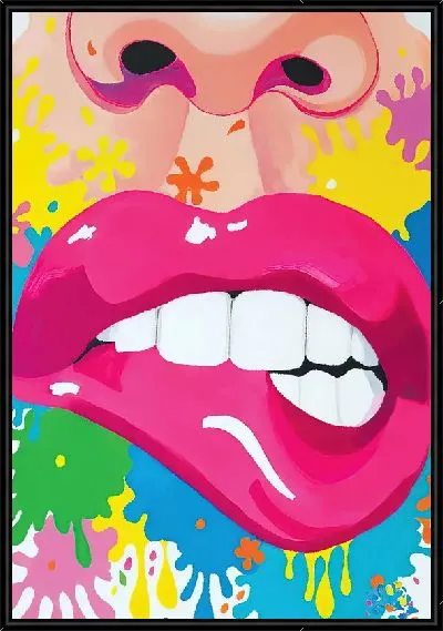 Картина Прикус губы в стиле арт