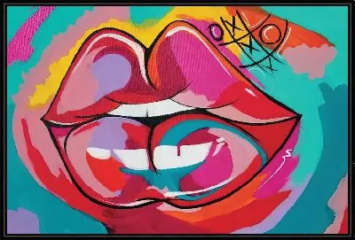 Картина Губы в стиле поп-арт