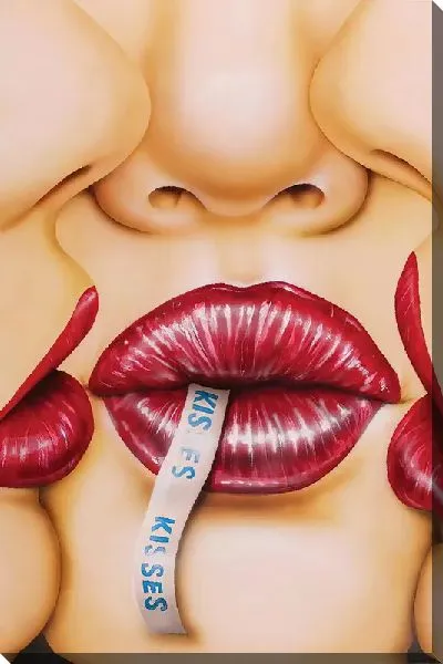 Картина маслом Тройной поцелуй