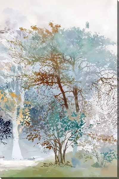 Картина маслом Силуэты деревьев