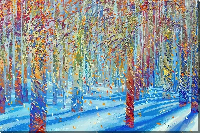 Картина маслом Разноцветный лес