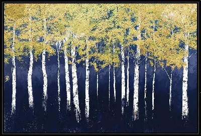 Картина Березы с золотыми кронами