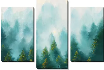 Туманное утро в лесу