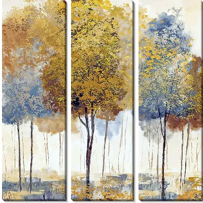 Модульная картина Абстракция в лесу