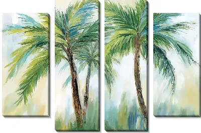 Модульная картина Три пальмы