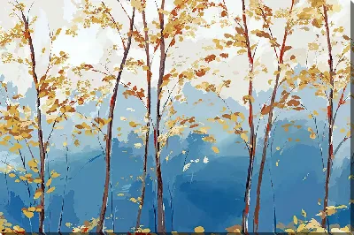 Картина маслом Вид из леса - 3