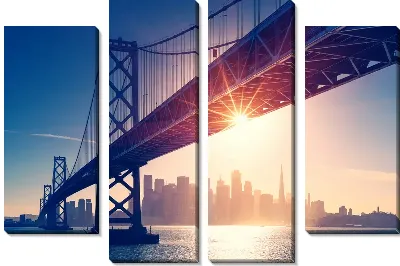 Модульная картина Рассвет в Нью Йорке