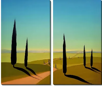 Модульная картина Дорога в Тоскане