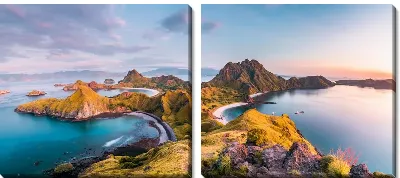 Модульная картина Вид на остров Падар в Индонезии