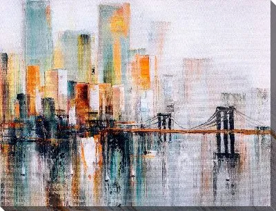 Абстрактная картина "Бруклинский мост" в Нью Йорке