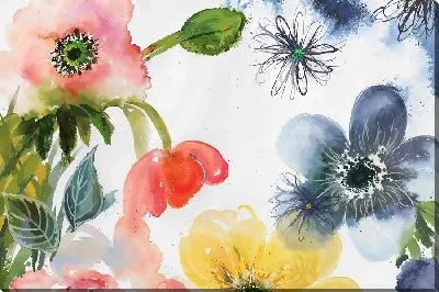 Картина маслом Анемоны в стиле акварель №6