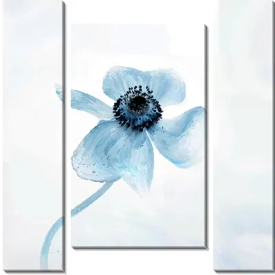 Модульная картина Голубой анемон