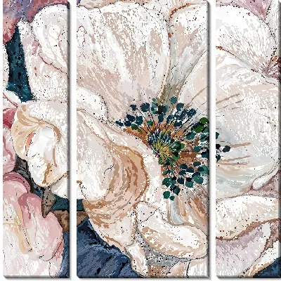 Модульная картина Соцветие анемон