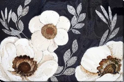 Картина маслом Белые анемоны №4