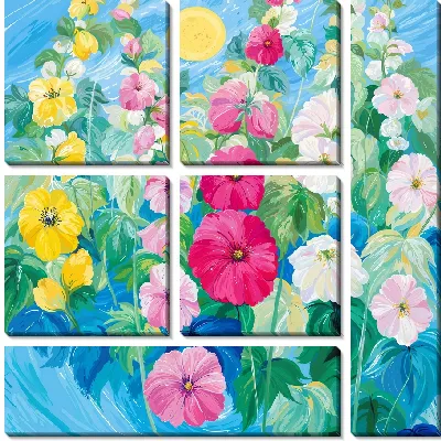 Модульная картина Композиция с анемонами №11