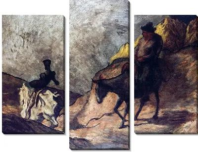 Модульная картина Дон Кихот и Санчо Панса (Don Quixote and Sancho Panza)