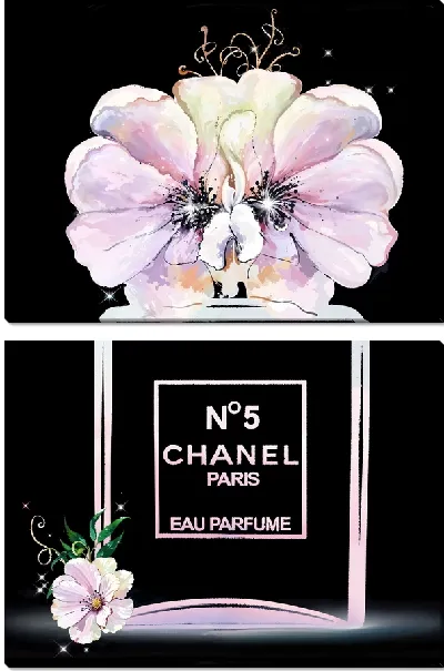 Модульная картина Духи с анемонами №4