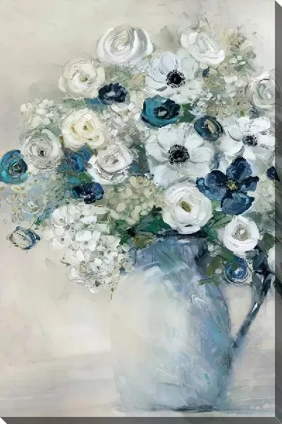 Постер Анемоны в белой вазе