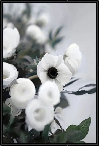 Картина Белые анемоны №6