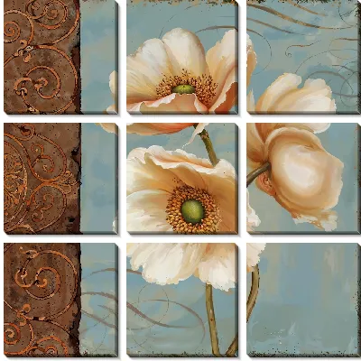 Винтажная композиция с анемонами