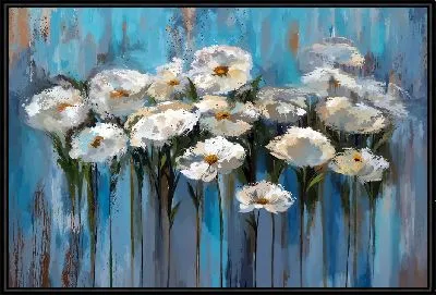 Картина Анемоны на лазурном фоне №3