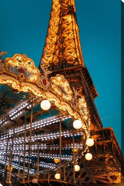 Постер Вид на Эйфелеву башню №4 ночью