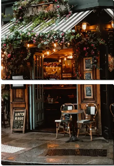 Модульная картина Уличное кафе в Париже