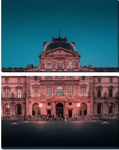 Модульная картина Музей Лувр в Париже