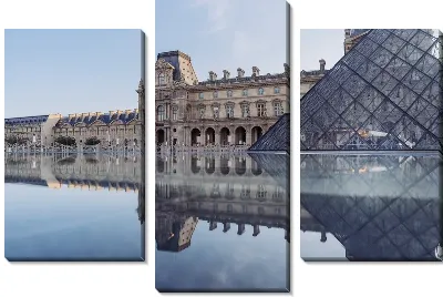 Модульная картина Лувр днем
