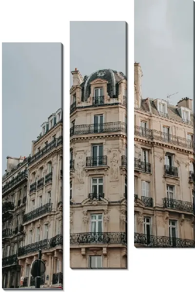 Модульная картина Угловой дом в Париже