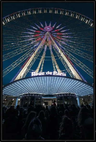 Картина Колесо обозрения в ночном Париже