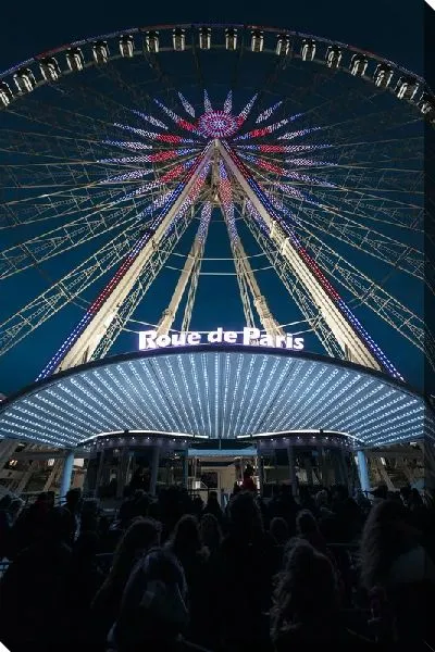 Постер Колесо обозрения в ночном Париже