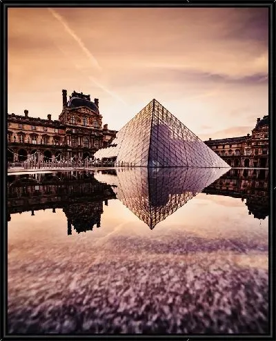 Картина Лувр на закате