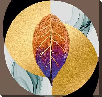 Картина маслом Листок в круге