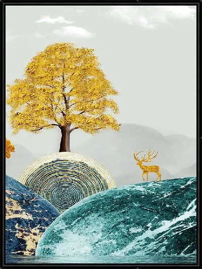 Картина Золотое дерево на кругу