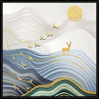 Золотые птицы летят к солнцу