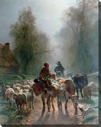 Картина маслом На пути к рынку (On the Way to the Market)