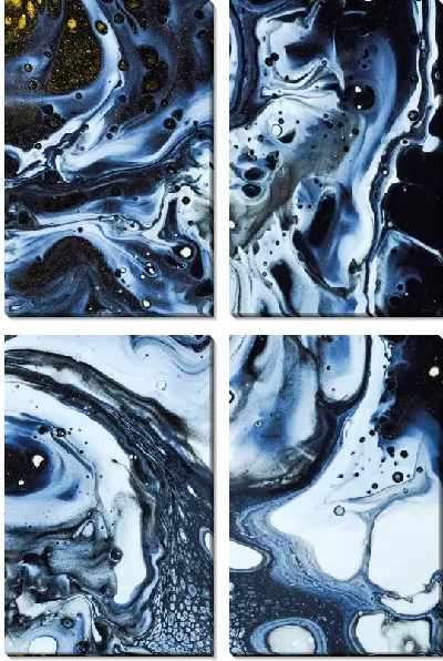 Модульная картина Флюид арт №38