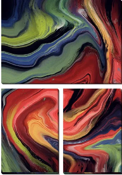 Модульная картина Флюид арт №51