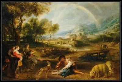 Картина Пейзаж с радугой (Landscape with a Rainbow)