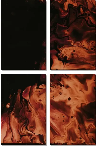 Модульная картина Флюид арт №102