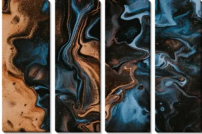 Модульная картина Флюид арт №114