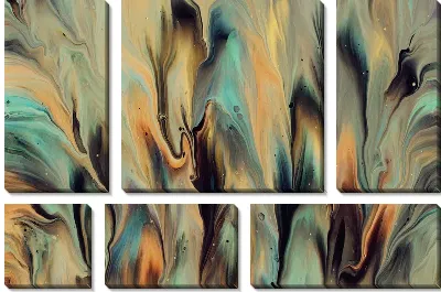 Модульная картина Флюид арт №122