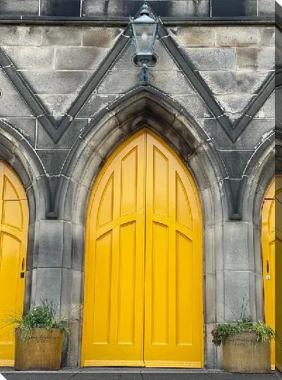 Постер Желтые двери