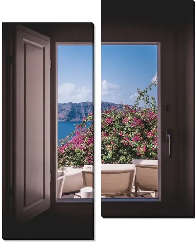 Модульная картина Окно на балкон