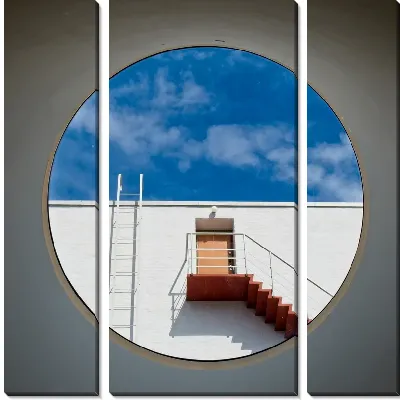 Модульная картина Круглое окно №2