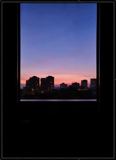 Картина Окно на вечерний город