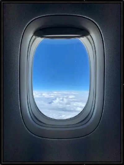 Картина Вид на небо из иллюминатора самолёта №2